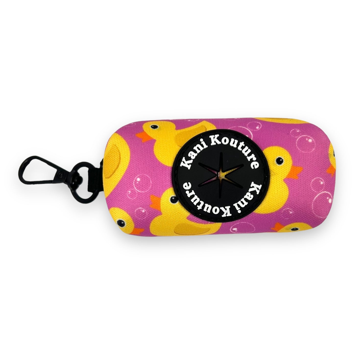 Pink Rubber Ducky - Poop Bag Dispenser