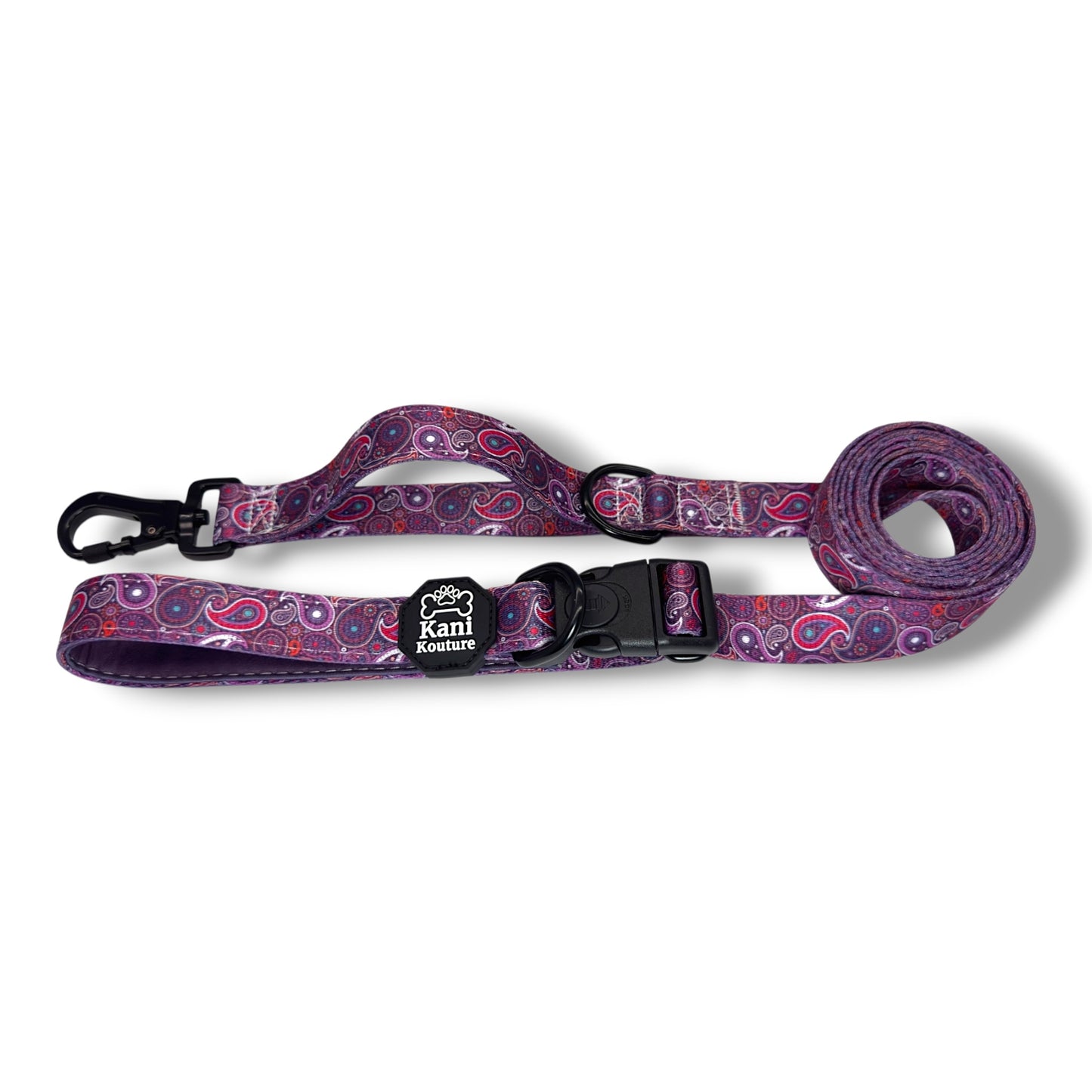 Purple Paisley - Hands Free Leash
