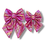 Fuchsia Meadows - Leather Flower Tie