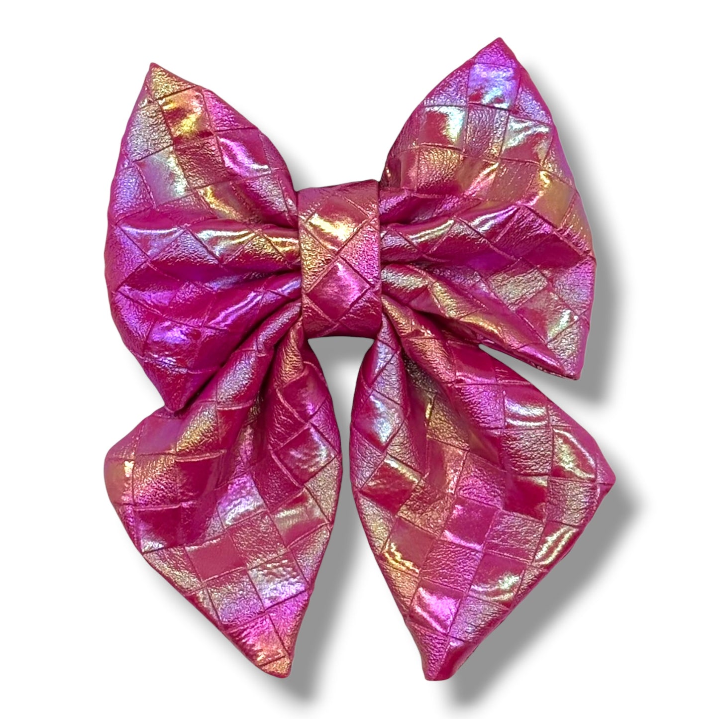 Fuchsia Meadows - Leather Flower Tie