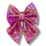 Fuchsia Meadows - Leather Flower Tie