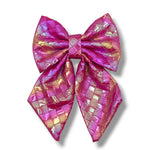 Fuchsia Meadows - Leather Flower Tie