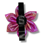 Fuchsia Meadows - Leather Flower Tie