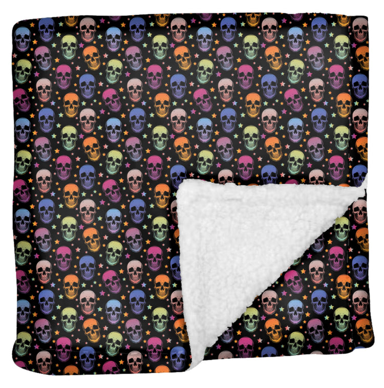 Skully Party Collection Fluffy Blanket: Ultimate Comfort for Your Canine Companion - Fluffy Blanket for Dogs, Dog Accessories