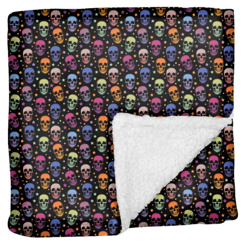 Skully Party Collection Fluffy Blanket: Ultimate Comfort for Your Canine Companion - Fluffy Blanket for Dogs, Dog Accessories