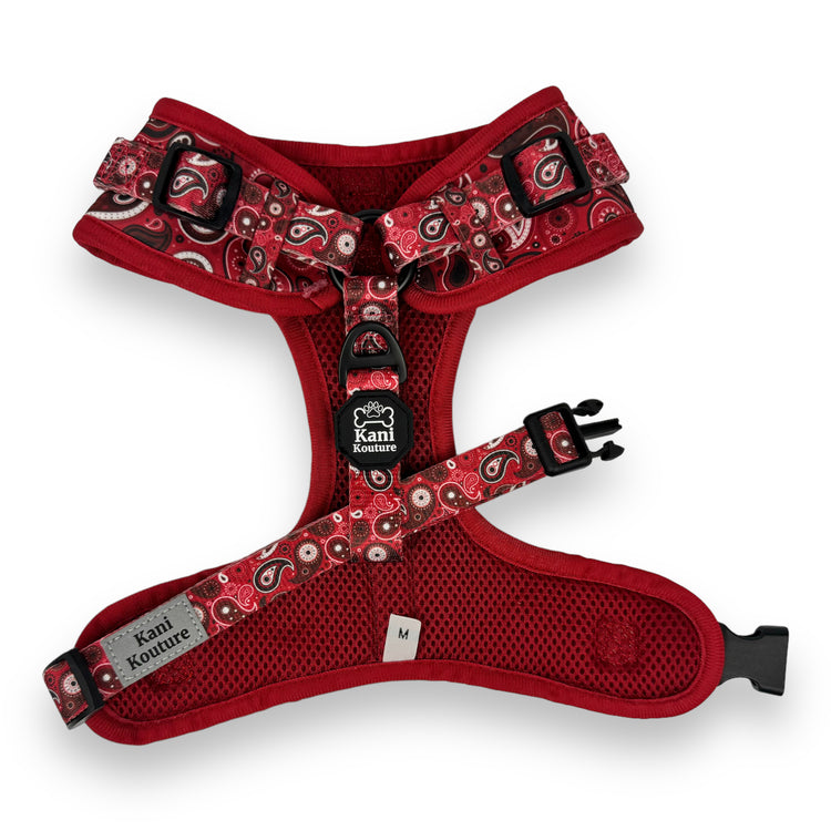 Red Paisley - Adjustable Harness