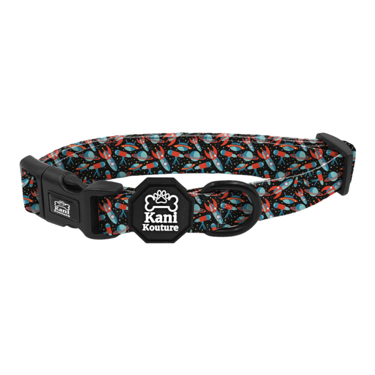 Space Voyage Collection: Cosmic Adjustable Dog Collar for Adventurous Canines