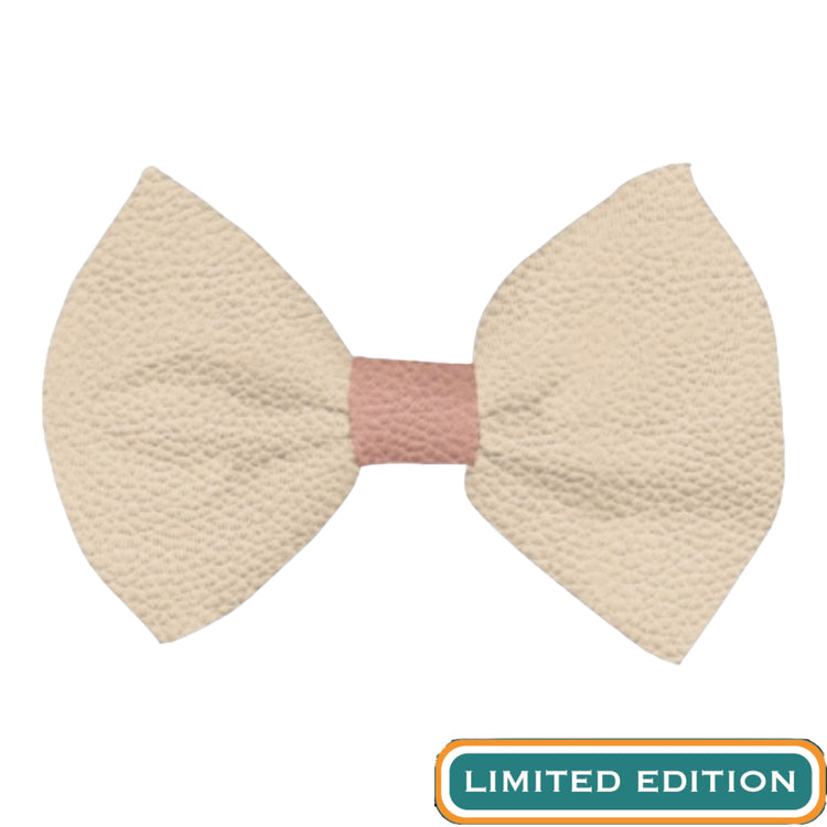 Blushing Sands - Leather Bow Tie