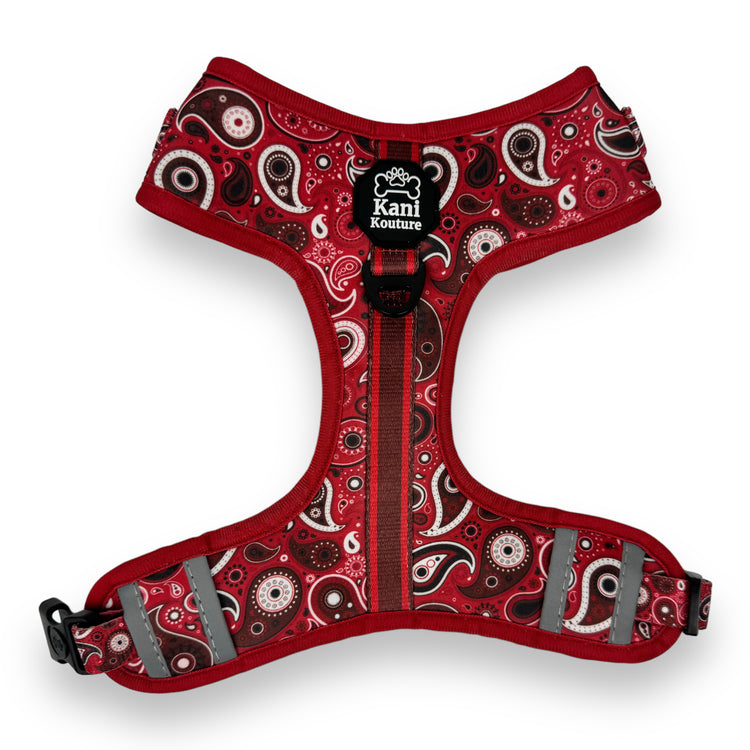 Red Paisley - Adjustable Harness
