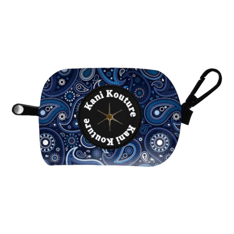 Blue Paisley Collection Poop Bag Dispenser: Convenient Dog Poop Bag Holder, Dog Accessories