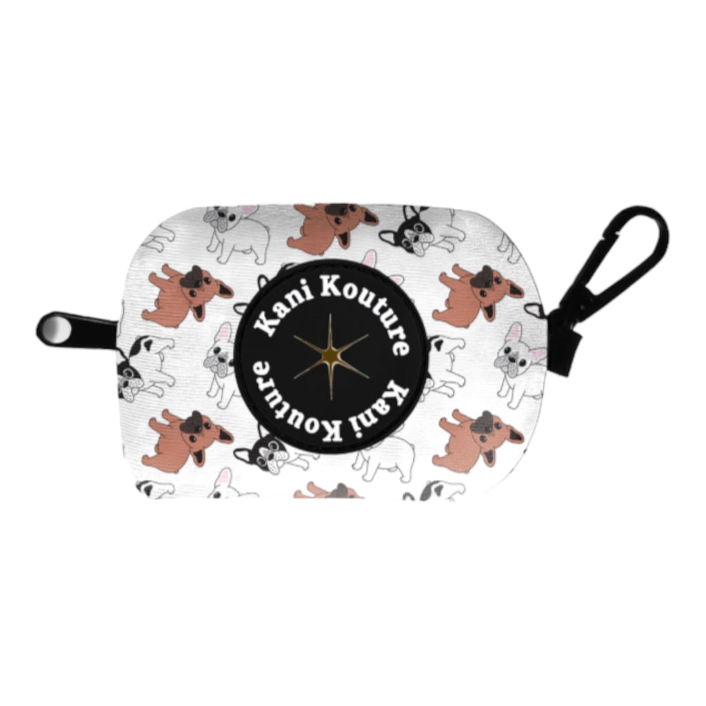 Frenchie Collection Poop Bag Dispenser: Trendy Dog Waste Bag Holder, Dog Accessories