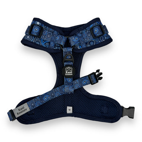 Blue Paisley - Adjustable Harness