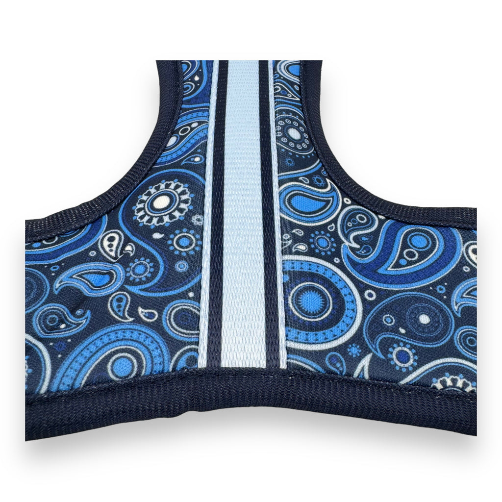 Blue Paisley - Adjustable Harness