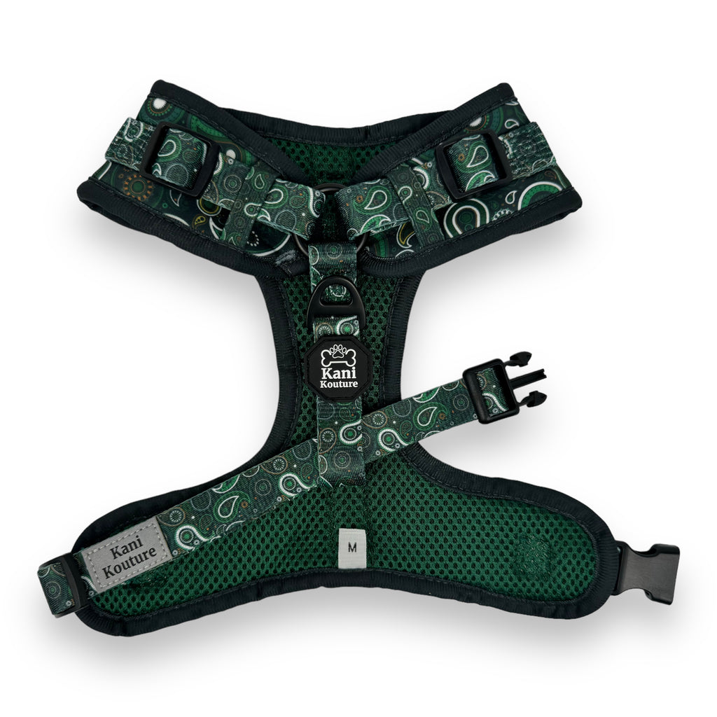 Green Paisley - Adjustable Harness