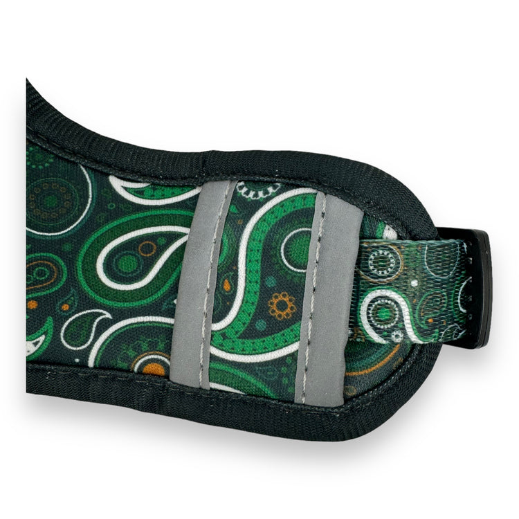 Green Paisley - Adjustable Harness