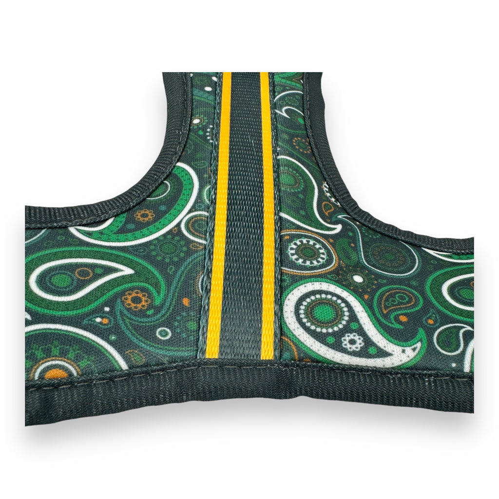 Green Paisley - Adjustable Harness