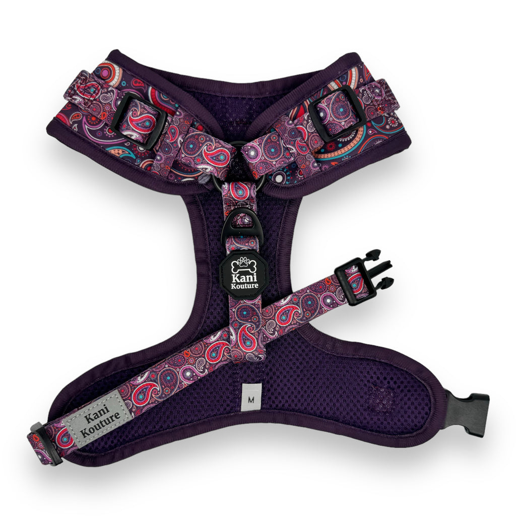 Purple Paisley - Adjustable Harness