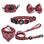 Red Paisley - Deluxe Collar Set