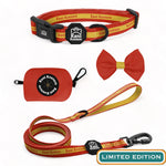 Scarlett Luxe Essential Collar Set: Adjustable Dog Collar, Leash, Bow Tie, and Accessories