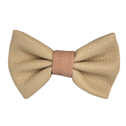 Blushing Sands - Leather Bow Tie