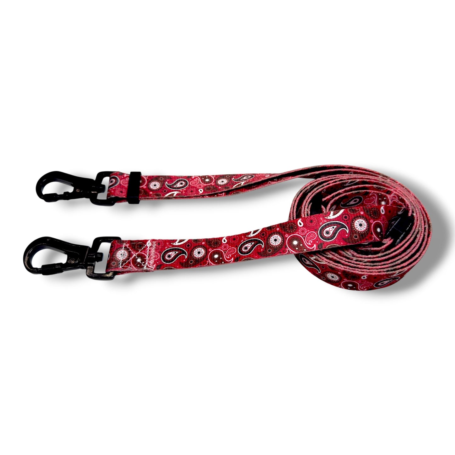 Red Paisley - Hands Free Leash