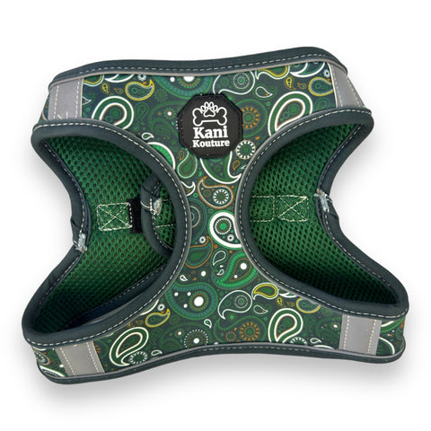 Green Paisley - Step-in Harness