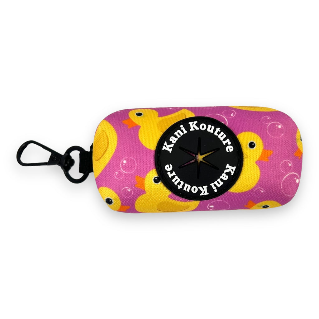 Pink Rubber Ducky - Poop Bag Dispenser
