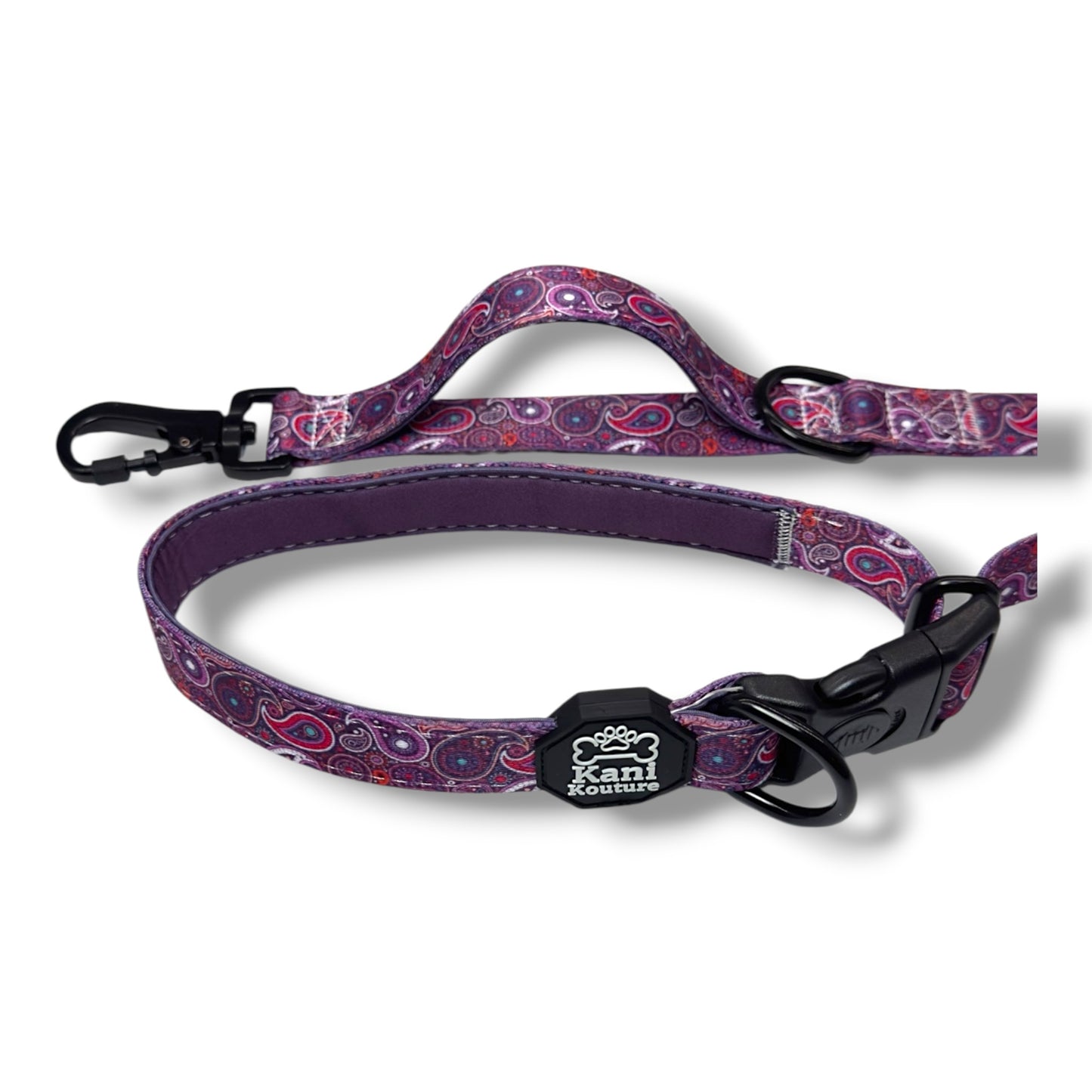 Purple Paisley - Hands Free Leash