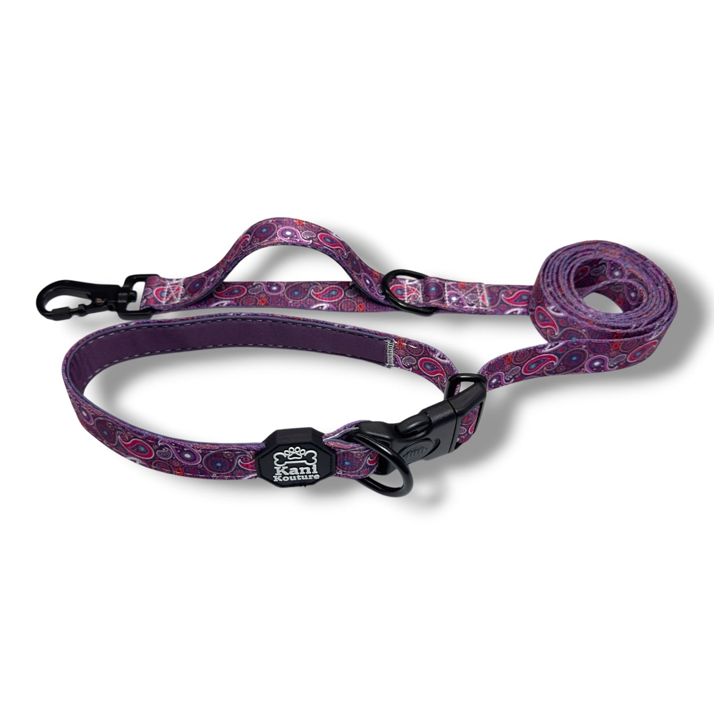 Purple Paisley - Hands Free Leash