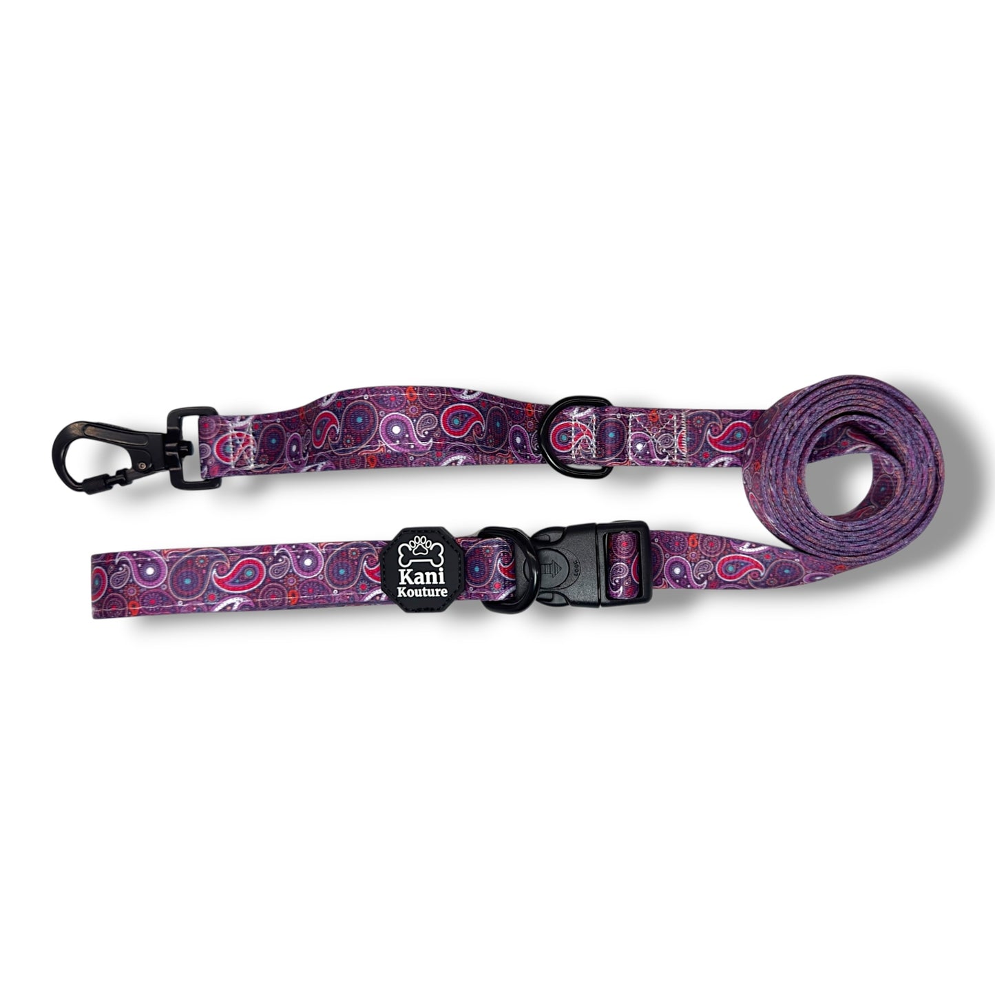 Purple Paisley - Hands Free Leash
