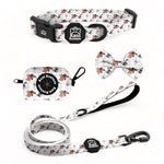 Frenchie Essential Collar Set: Adjustable Dog Collar, Leash, Bow Tie, and Accessories