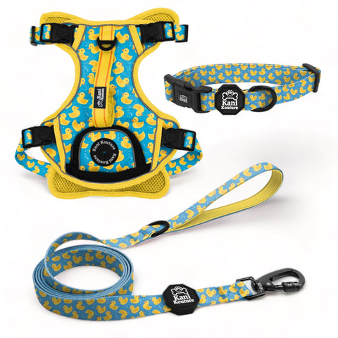 Rubber Ducky Essential Adventure Set: Adventure Dog Harness, Adventure Collar, and Leash Accessories