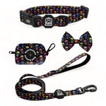 Skully Party Essential Collar Set: Adjustable Dog Collar, Leash, Bow Tie, and Accessories