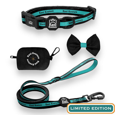 Tiffany Twilight Essential Collar Set - Limited Edition: Adjustable Dog Collar, Leash, Bow Tie, and Accessories